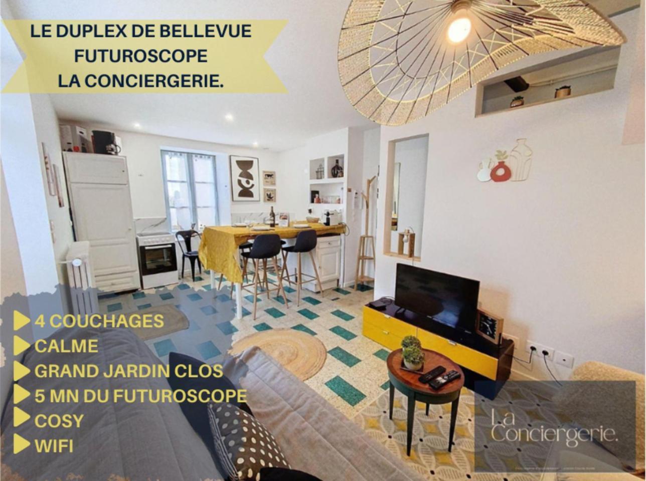 Le Duplex De Bellevue - Futuroscope - La Conciergerie. Leilighet Jaunay-Clan Eksteriør bilde
